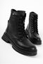Clara Women's Genuine Leather Lace-Up Zip-Up Boots b4192 - 3