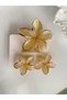 HAIR CLIP - 3-PIECE SET: LOTUS FLOWER-PRINTED HAIR CLIPS (1 PIECE 8 CM, 2 PIECES 4 CM)