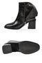Women's Thick Heel Zip-Up Boots, 655624, Black Crocodile Print - 5