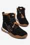 Black Parachute Fabric Women's Casual Sports Boots - 2