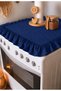 Vintage Ruffled Washing Machine Cover - Dowry-Style Cotton Decorative Bathroom Machine Cover - 3