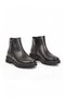 Women's Zip-Up Boots 351107 Black Leather - 4