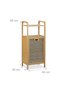 Bamboo laundry hamper with shelf - 4