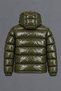 Men's Khaki Winter Jacket with Hood, Padded Design, and Zipper - 3