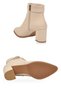 Women's Mid-Heel Zip-Up Boots PC-54975 Beige - 5