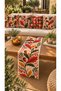 Fall Squirrel and Acorn-Patterned Set of 4 Cushion Covers + 1 Table Runner – 43x43 cm Reversible Cushion Covers, 40x140 cm Table Runner