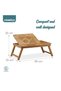 Height-Adjustable Bamboo Laptop Stand - 4