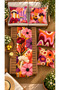 Vibrant Pink and Orange Floral Print and Patterned Set of 4 Cushion Covers + 1 Table Runner – 43x43 cm Reversible Cushion Covers, 40x140 cm Table Runner - 2