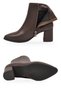 Coffee-Colored Faux Leather Women's Boots 343126 Z - 5