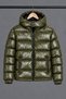 Men's Khaki Winter Jacket with Hood, Padded Design, and Zipper - 6