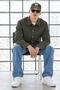 Men’s Shirt Collar Button-Front Melton Khaki Jacket - 5