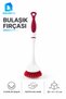 Two-Tone Round Dish Brush with Long Strappy Handle—Kitchen Cleaning Brush