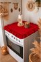 Vintage Ruffled Washing Machine Cover - Dowry-Style Cotton Decorative Bathroom Machine Cover - 2