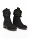 Women's Heeled Boots 667309 Black Suede - 4