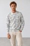 New season hukli men's regular fit crew neck patterned sweatshirt.