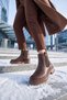 Women's Chelsea Boots 418111 Coffee-Leather