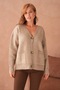 Women's V-Neck Buttoned Pocket Knitwear Cardigan - 3