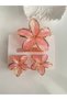 HAIR CLIP - 3-PIECE SET, DARK PINK LOTUS FLOWER HAIR CLIPS (1 PIECE 8 CM, 2 PIECES 4 CM) - 6