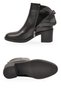 Women's Thick Heel Zip-Up Boots, 224574, Black Leather - 5