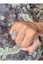 Custom-Designed Silver-Colored Ring BEZOSS - 3