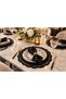 Presentation Plate, Placemat, Double-Layer Leather/Clam-Shaped Set of 2, Black - 4