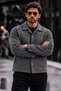 Men’s Shirt Collar, Buttoned, Pocketed Casual Transitional Jacket - 4