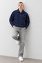Men's Wool-Look Short Casual Jacket with Pockets and Buttons - 2