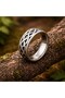 Custom-Designed Silver-Colored Ring with Celtic Motifs BEZOSS