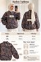 Women's Patterned Shawl-Mock Neck Bomber Jacket with Zipper and Elastic Waistband – Relaxed Fit, 65 cm - 4