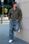 Men's Melton Shirt Collar Button-Up Jacket with Pockets for Everyday Wear - 6