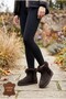 Elsva Women's Boots with Fur-Lined Genuine Leather Brown Suede - 3