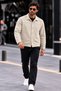 Men’s Shirt Collar, Buttoned, Pocketed Casual Transitional Jacket - 3