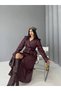 Women's Leather Trench Coat with Long Belt, Patchwork Design, and Back Slit—Stylish Transitional Outerwear - 7
