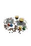 Paris Double Walled Glass Espresso Cup 2 X 80ml and 2 Porcelain Coasters Set