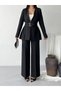 Women's Belt Detail Jacket and Pants Set—Stylish, Modern-Cut Two-Piece Set - 6