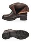 Women's Coffee-Colored Genuine Leather Heeled Zip-Up Boots with Buckle Detail 2685-1 - 5