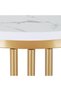 Round Marble Optic Side Table - 6