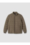 STANDARD Fit Straight-Cut Mock Neck Men’s Puffer Coat with Yoke Detail - 5