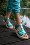 Queen Kids' Sandals, Aqua Green