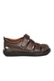 Coffee Genuine Leather Men's Sandals Castle Black 8520 M - 2