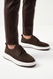Men's Casual Shoes, Genuine Leather, 272301, Brown-Nubuck - 3