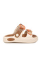 Ecru-Taba Polyurethane Children's Slippers 4505 F-P - 2
