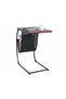 C-shaped side table with newspaper rack