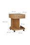 ROLLI Bamboo Side Table with Wheels - 3