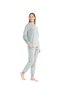U.S. Polo Assn. 17092 Women's Long-Sleeve Velvet Relaxed-Fit Loungewear with Elasticated Hem—Gray - 4