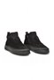 Men's Genuine Leather Zip-Up Boots 26K554 Black Nubuck - 4