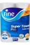 Super Towel Pro New & Improved Sterilized & Half Perforated Kitchen Paper Towel 3ply 2 Rolls