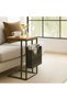 C-shaped side table with newspaper rack - 2