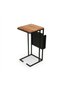 C-shaped side table with newspaper rack - 7