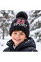 Boys' 23 Sport Knitted Beanie with Pom-Pom and Embroidered Pattern, Fleece Lining, Soft, Winter, Ages 4–10 - 2